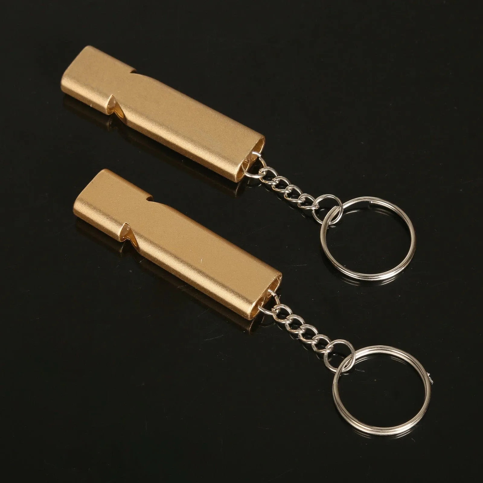 10 Pcs Gold and Silver Emergency Whistle