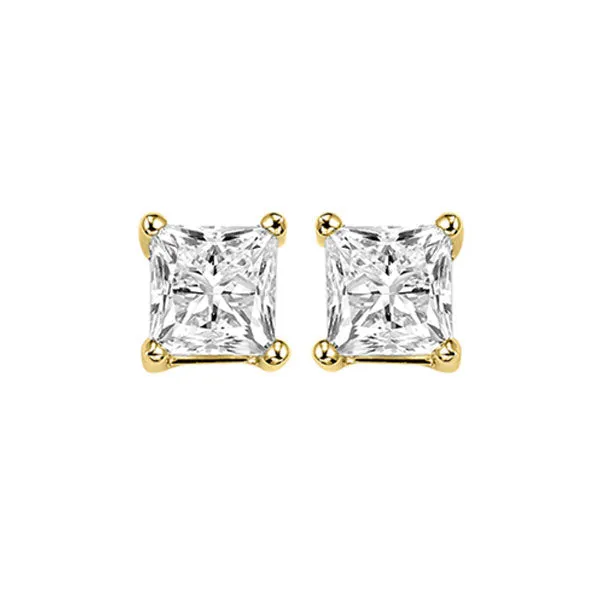 14KT Yellow Gold & Diamond Stud Earrings -1/2 ctw