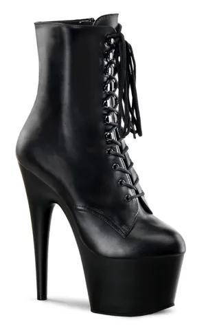 ADORE-1020 Black Leather Ankle Boots