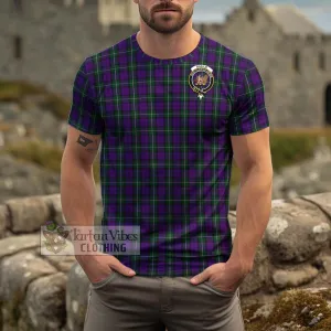 Baillie Highland Society Tartan Cotton T-Shirt with Family Crest