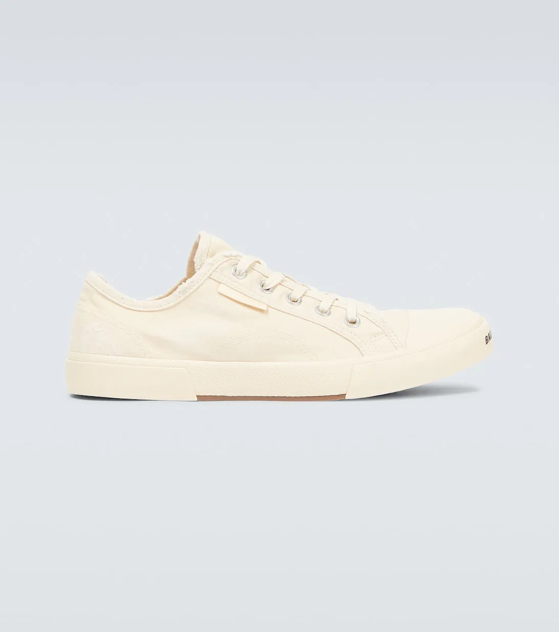 Balenciaga Canvas Low Top Paris Sneakers, Beige