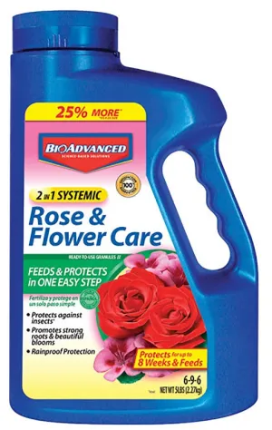 BioAdvanced 701100A Rose and Flower Fertilizer, 5 lb Bottle, Granular, 6-9-6 N-P-K Ratio :EA: QUANTITY: 1