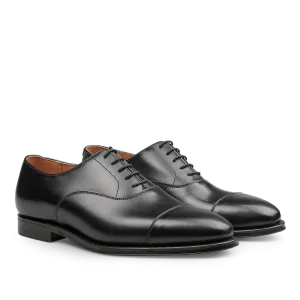 Black Calf Leather Connaught Cap Oxfords