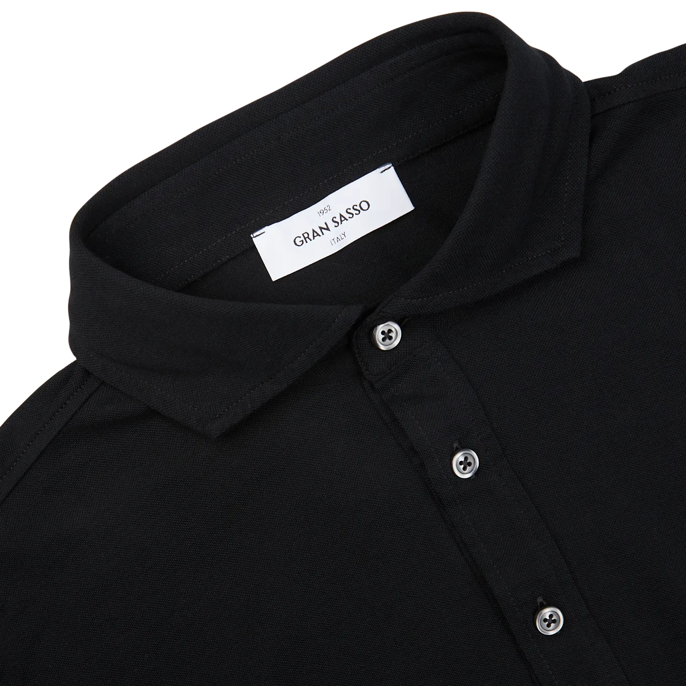 Black Cotton Jersey Popover Shirt