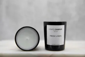 Black Votive Candle - Fresh Linen