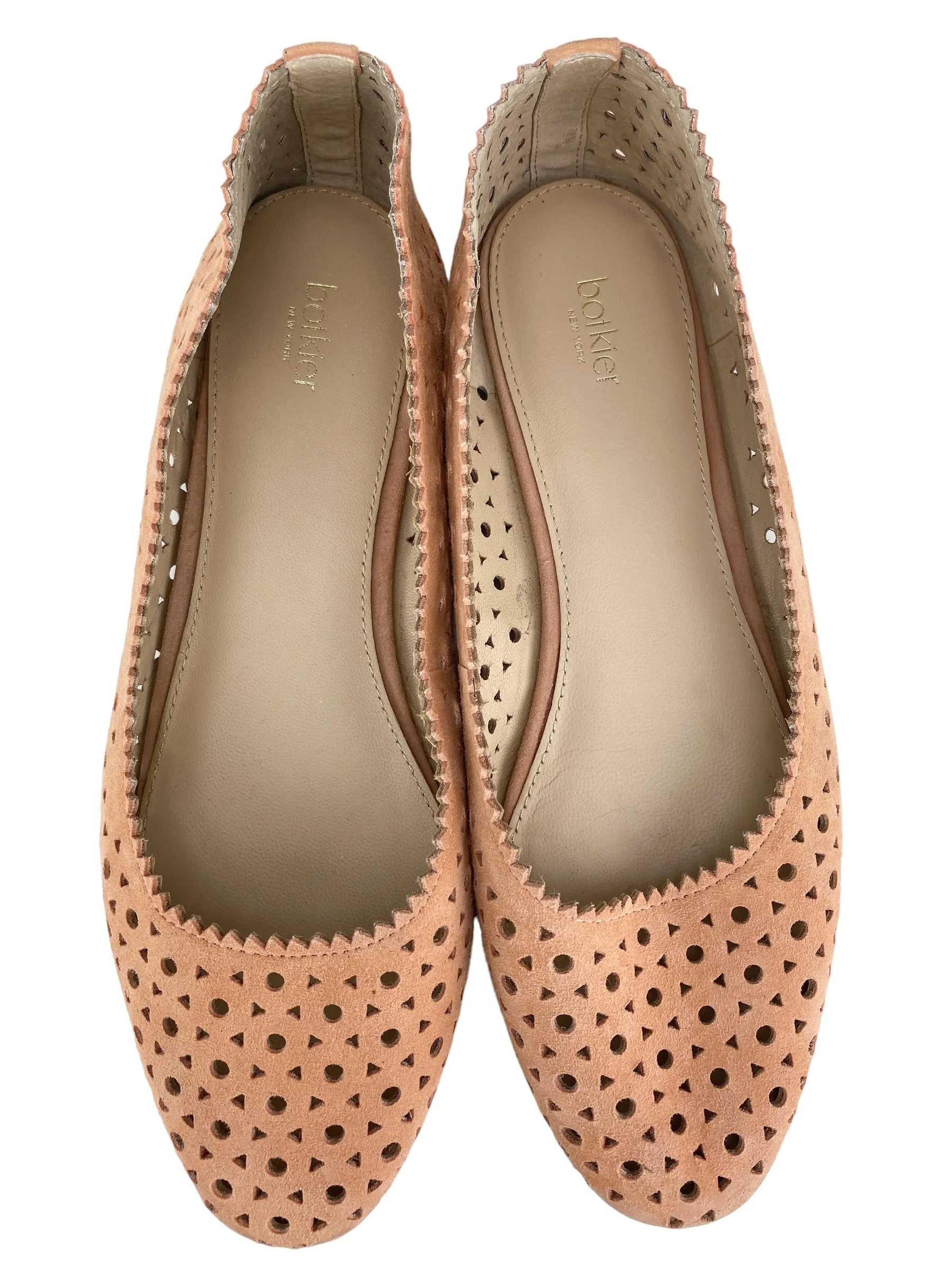 Botkier Women's Mandy Perforated Ballet Flats Blush Size 8.5