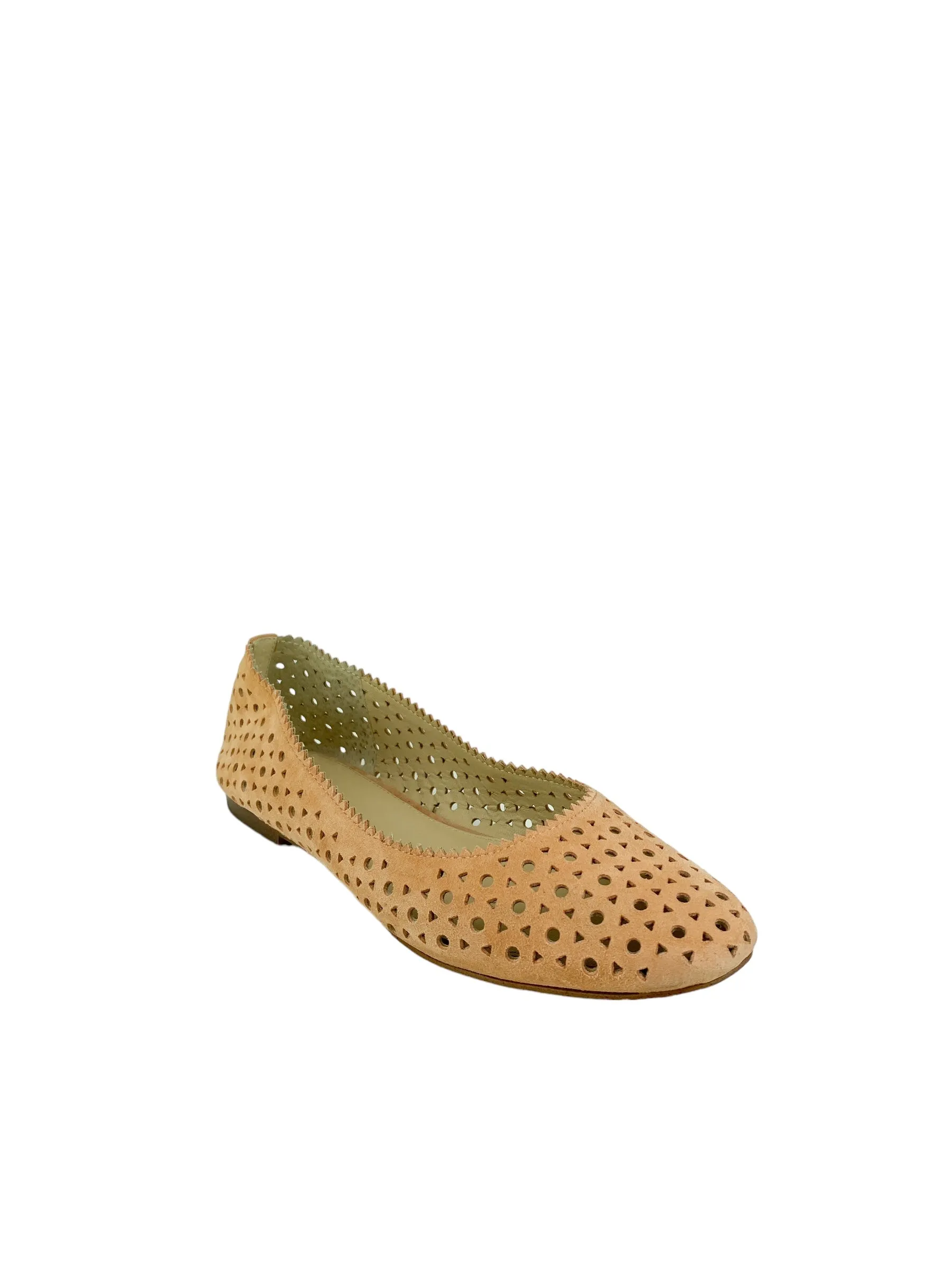 Botkier Women's Mandy Perforated Ballet Flats Blush Size 8.5