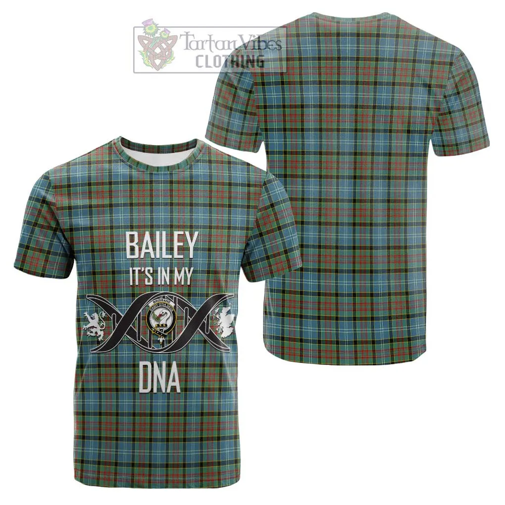 Brisbane Tartan Cotton T-shirt with Family Crest DNA In Me Style