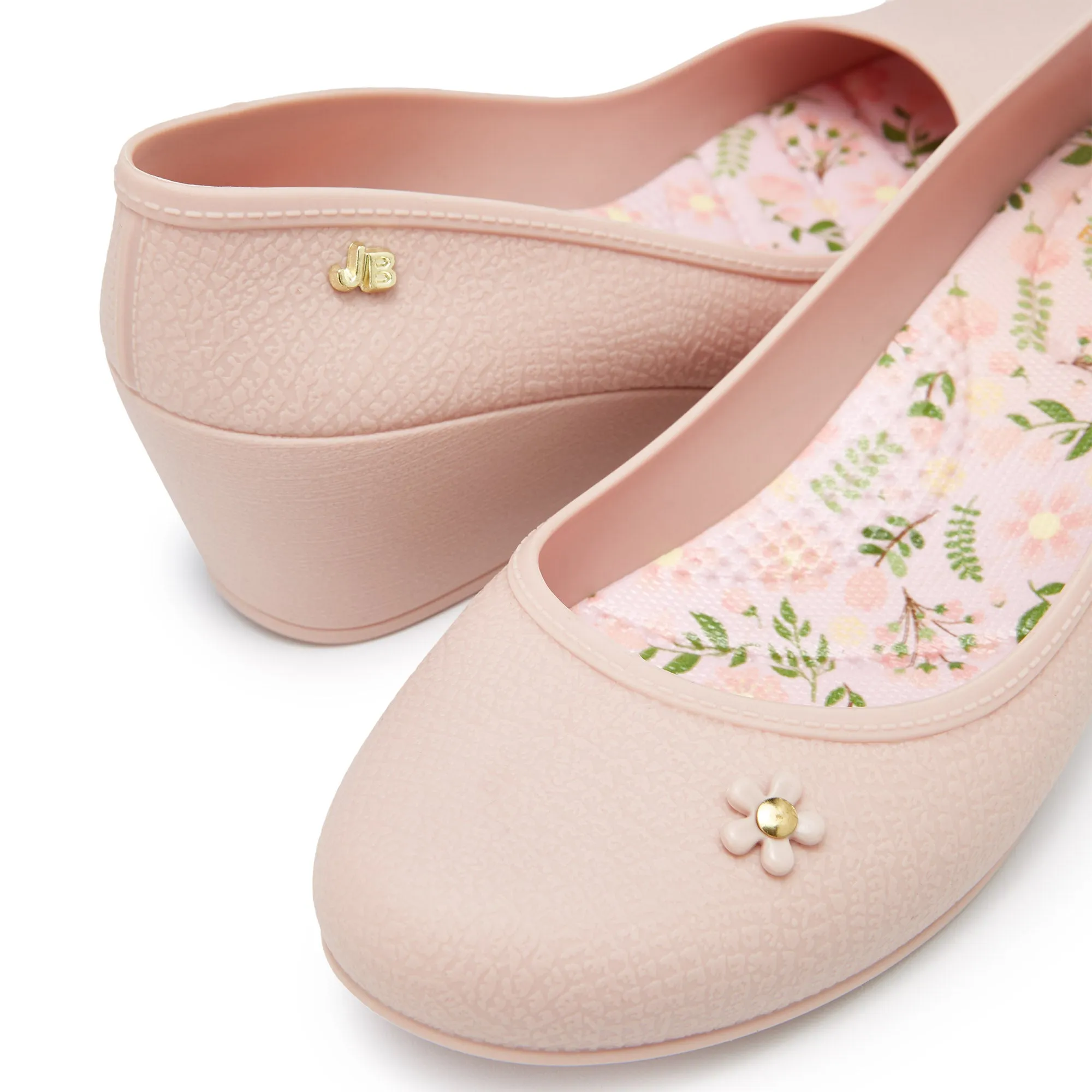 Caren1505 Flower Wedges Light Pink