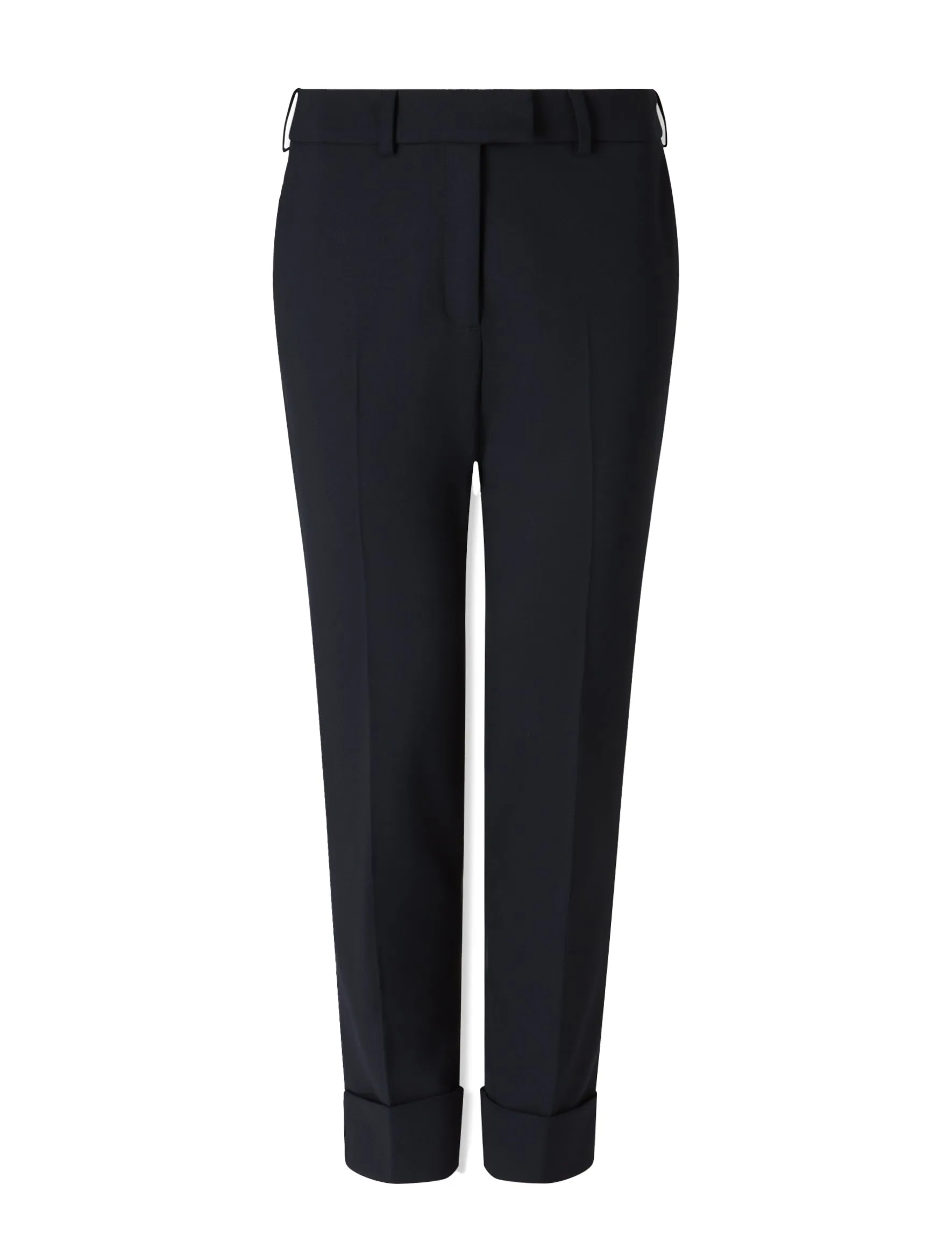 Clement New Wool Turn Up Trouser - Navy