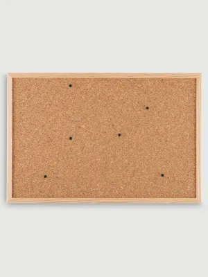 Cork Ethos Cork Notice Board 2 Sided Reversible, Wood Frame 60 x 40cm