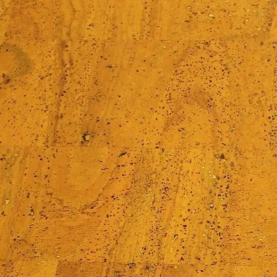 Cork Fabric in Surface Mustard