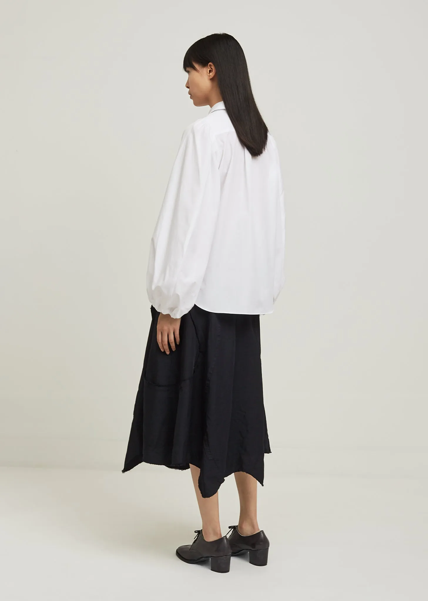 Cotton Broad Puffed Sleeves Shirt