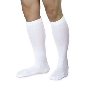 Cushioned Cotton Calf, 20-30, Large, Long, Closed, White