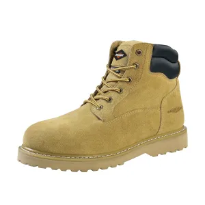 Diamondback Work Boots, 8, Extra Wide W, Tan, Suede Leather Upper, Lace-Up Closure, With Lining