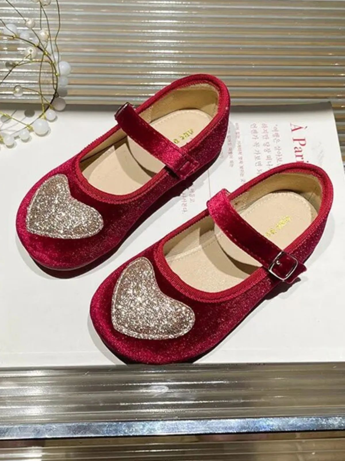 Elegant Shine Velvet Mary Jane Shoes By Liv and Mia