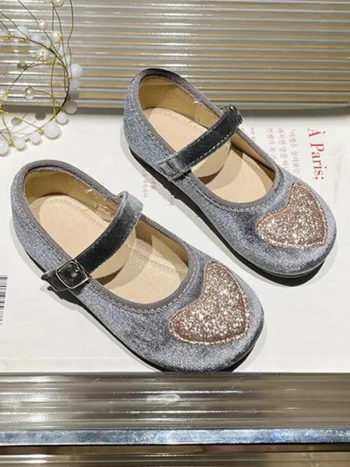 Elegant Shine Velvet Mary Jane Shoes By Liv and Mia