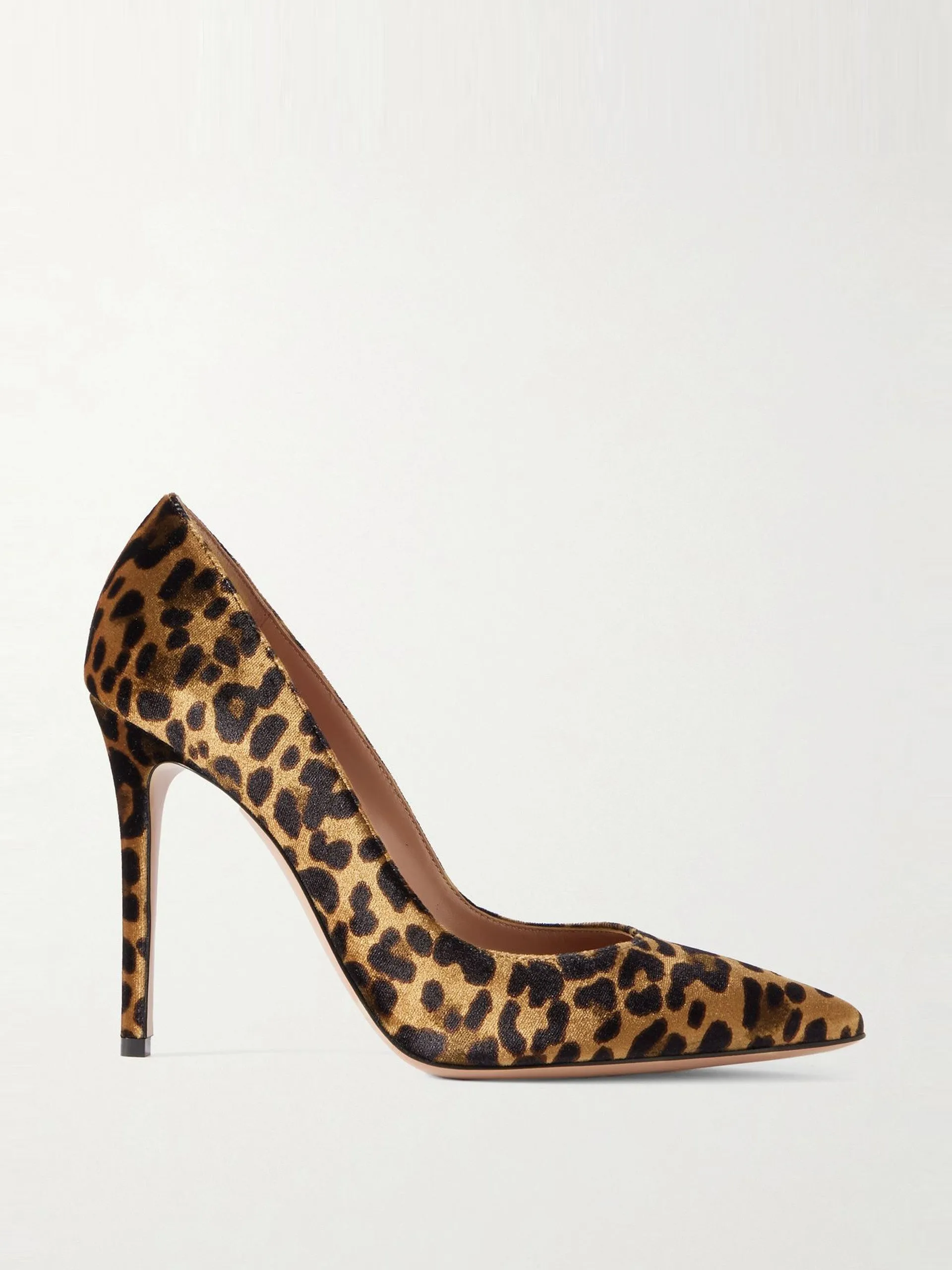 Gianvito 105 leopard-print velvet pumps