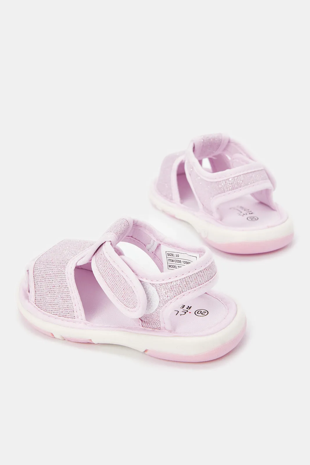 Infant Girls Pink Embellished Pump