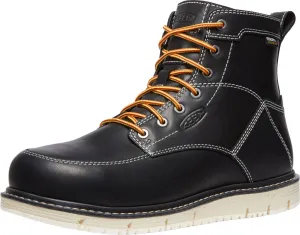 Keen Utility Mens CSA San Jose 6in WP Black/Off White Leather Work Boots