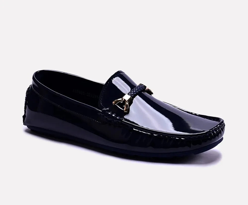 Larry Blue Glossy Loafers 0130794