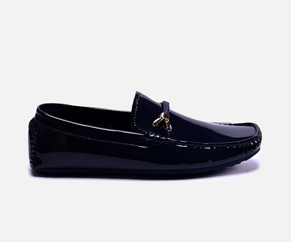 Larry Blue Glossy Loafers 0130794