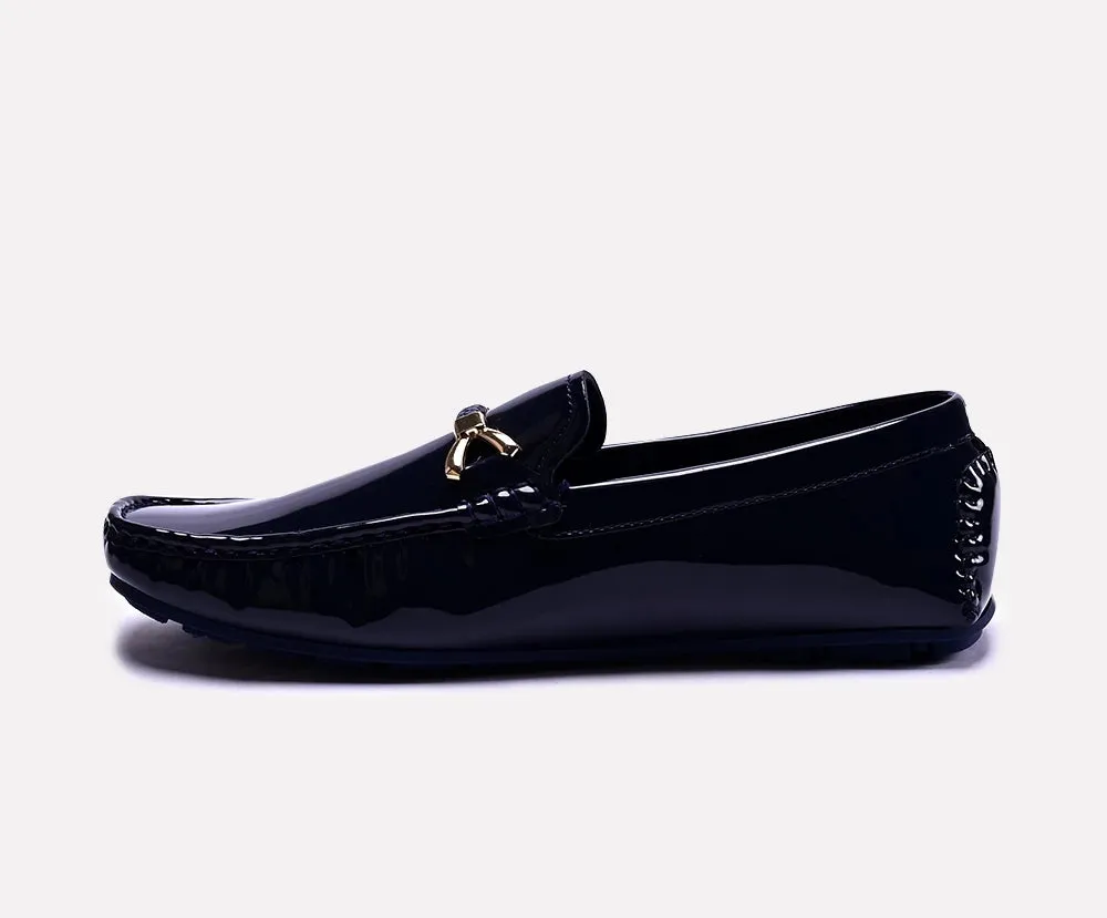 Larry Blue Glossy Loafers 0130794