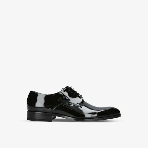 Loake leather oxfords with bow, black