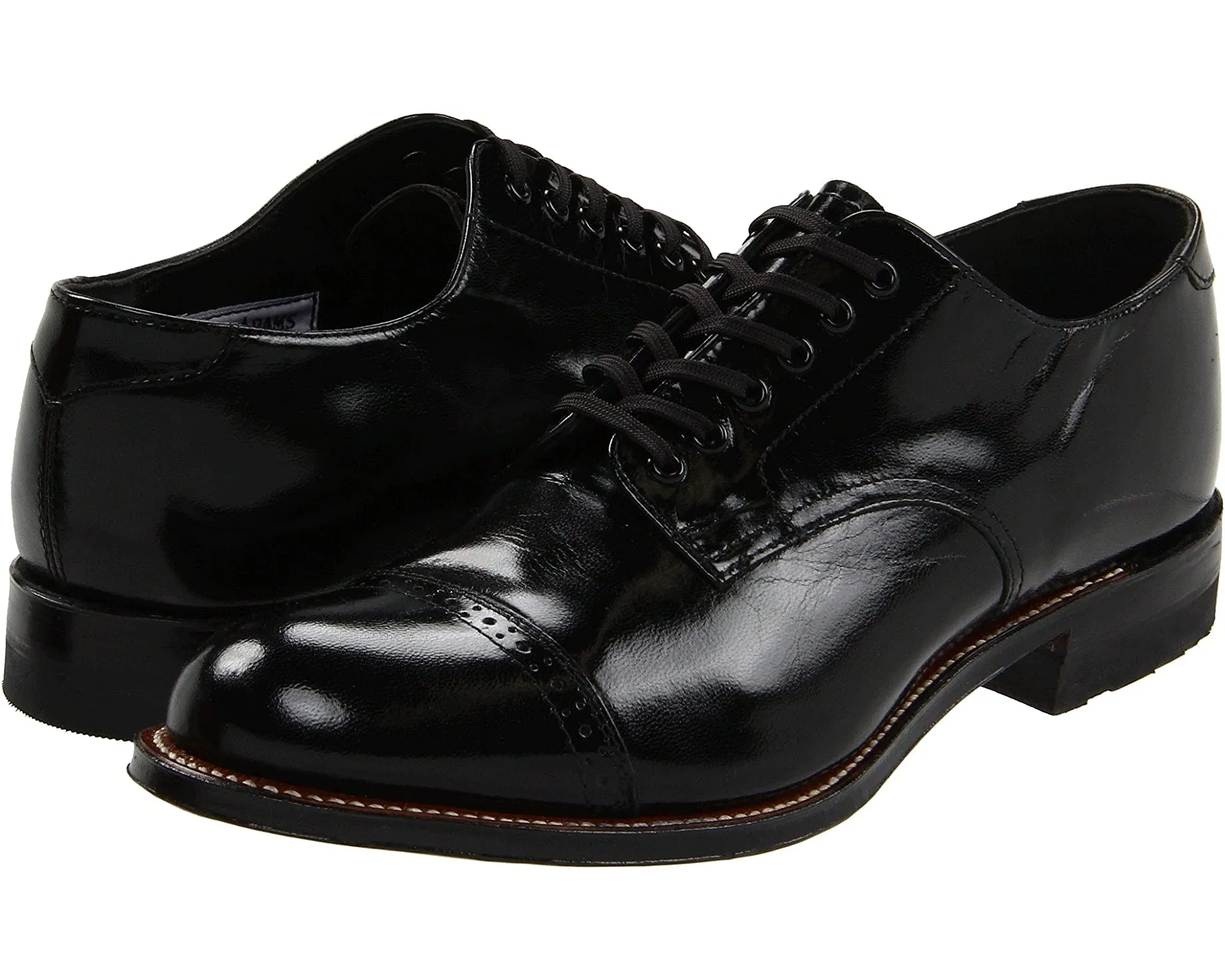 Madison (Cap Toe) Stacy Adams Oxfords, black