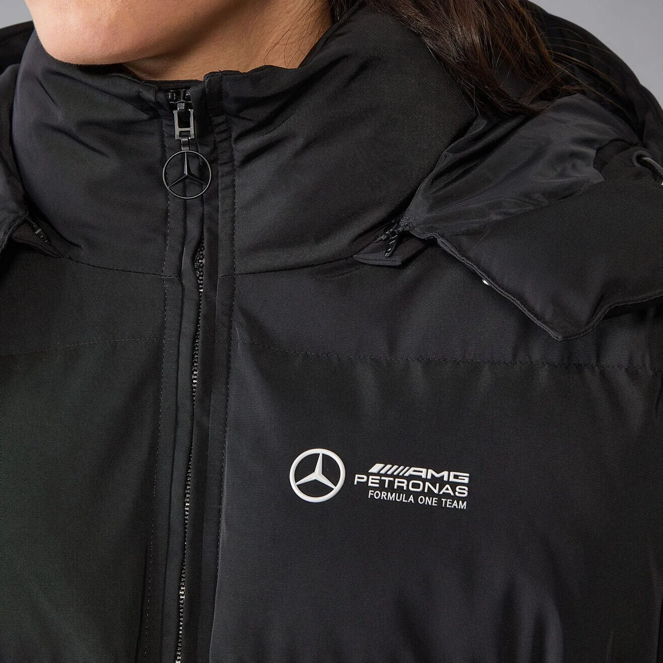 Mercedes AMG Petronas F1 Women's Padded Jacket - Black