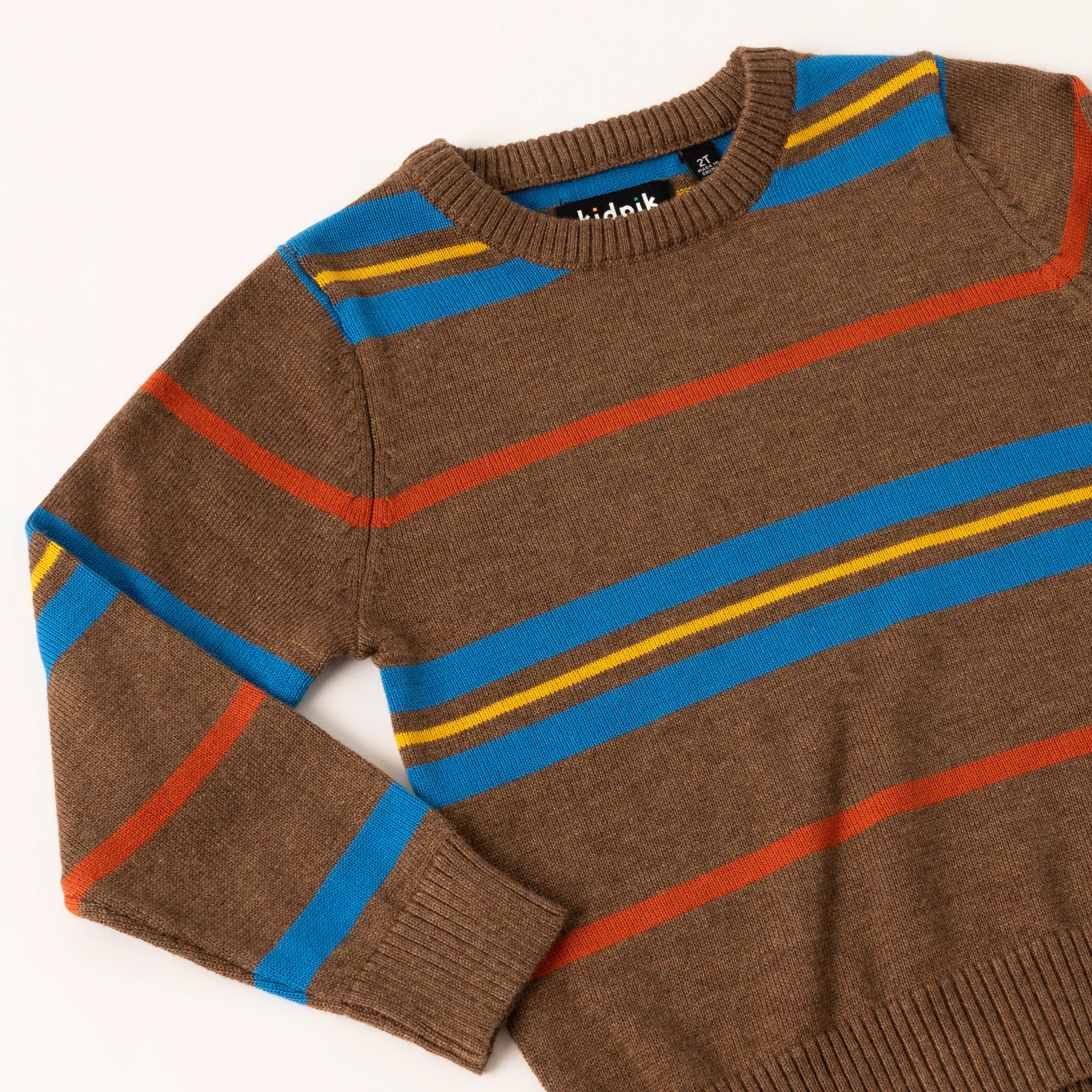 Multi Stripe Crewneck Sweater