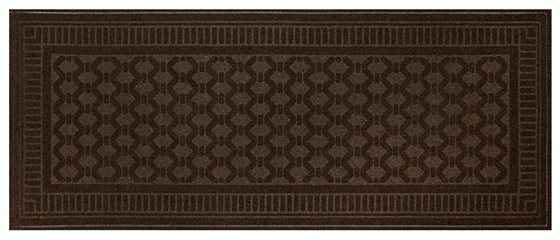 Multy Home 1005046 Embossed Mat, 5 ft L, 2 ft W, 0.16 in Thick, Andor Pattern, Polyester Rug, Black :EA: QUANTITY: 1