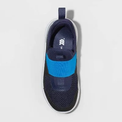 New - Kids' Fern Slip-On Performance Sneakers - All in Motion Black/Navy 5