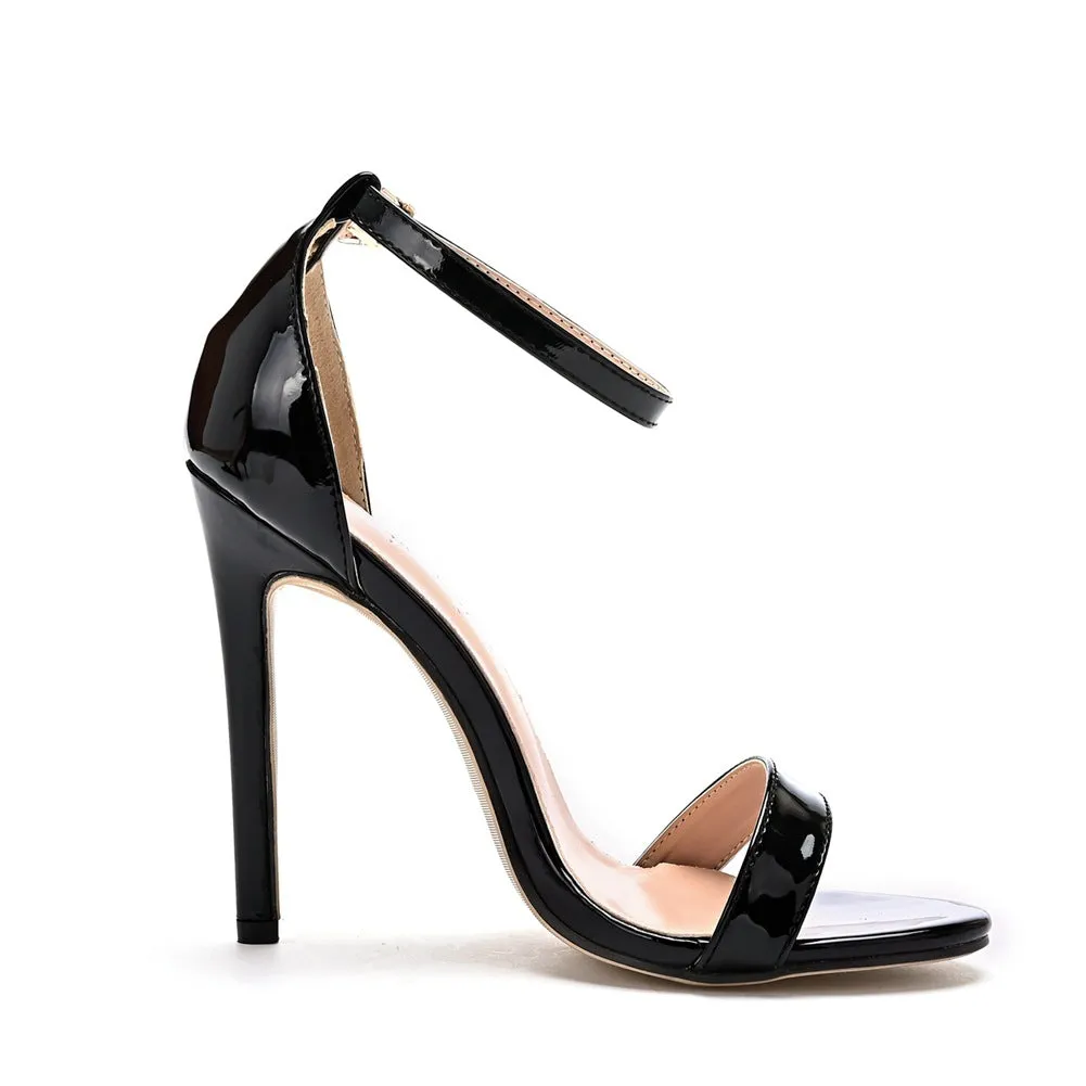 Open Toe Brief Ankle-Strap Casual High Heels