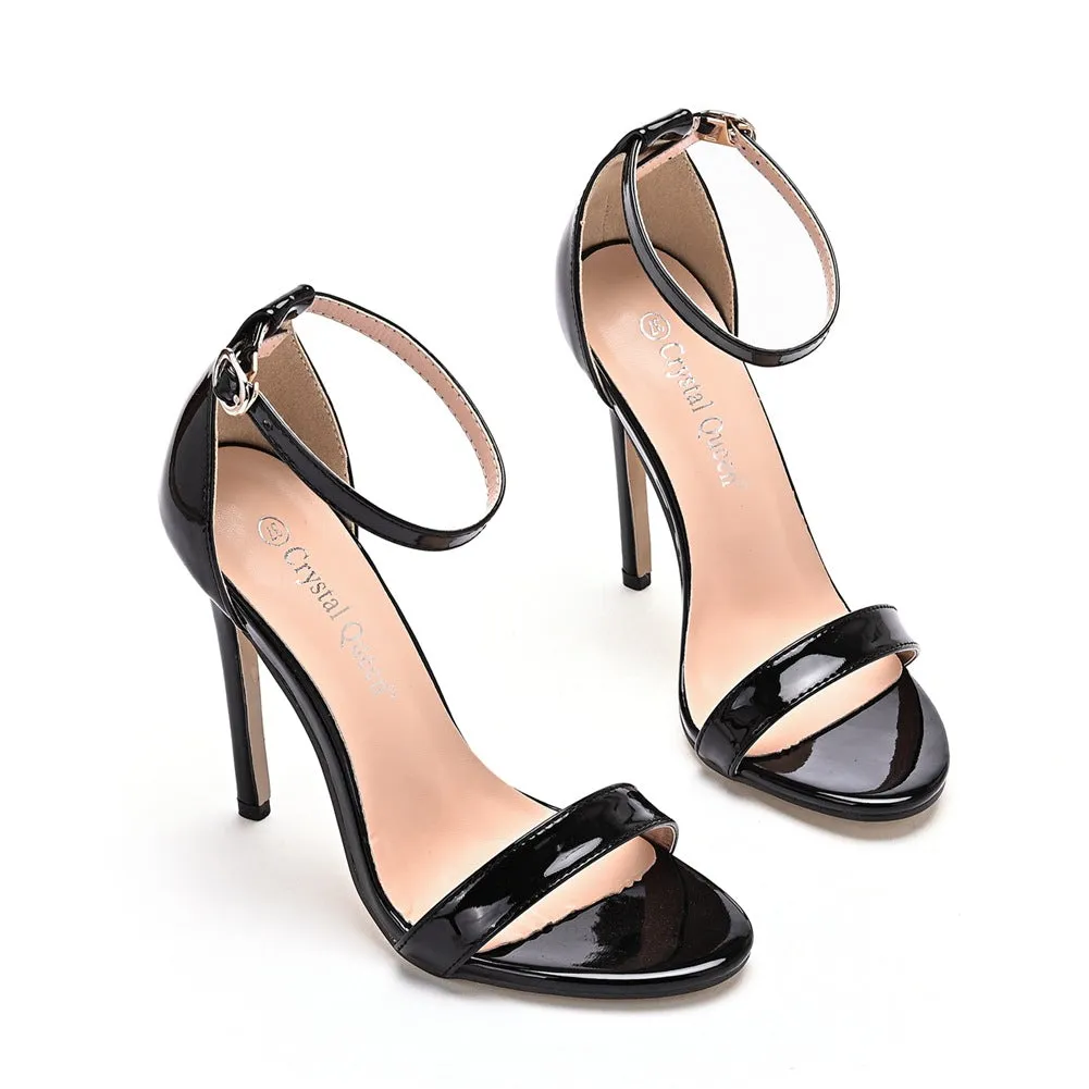 Open Toe Brief Ankle-Strap Casual High Heels