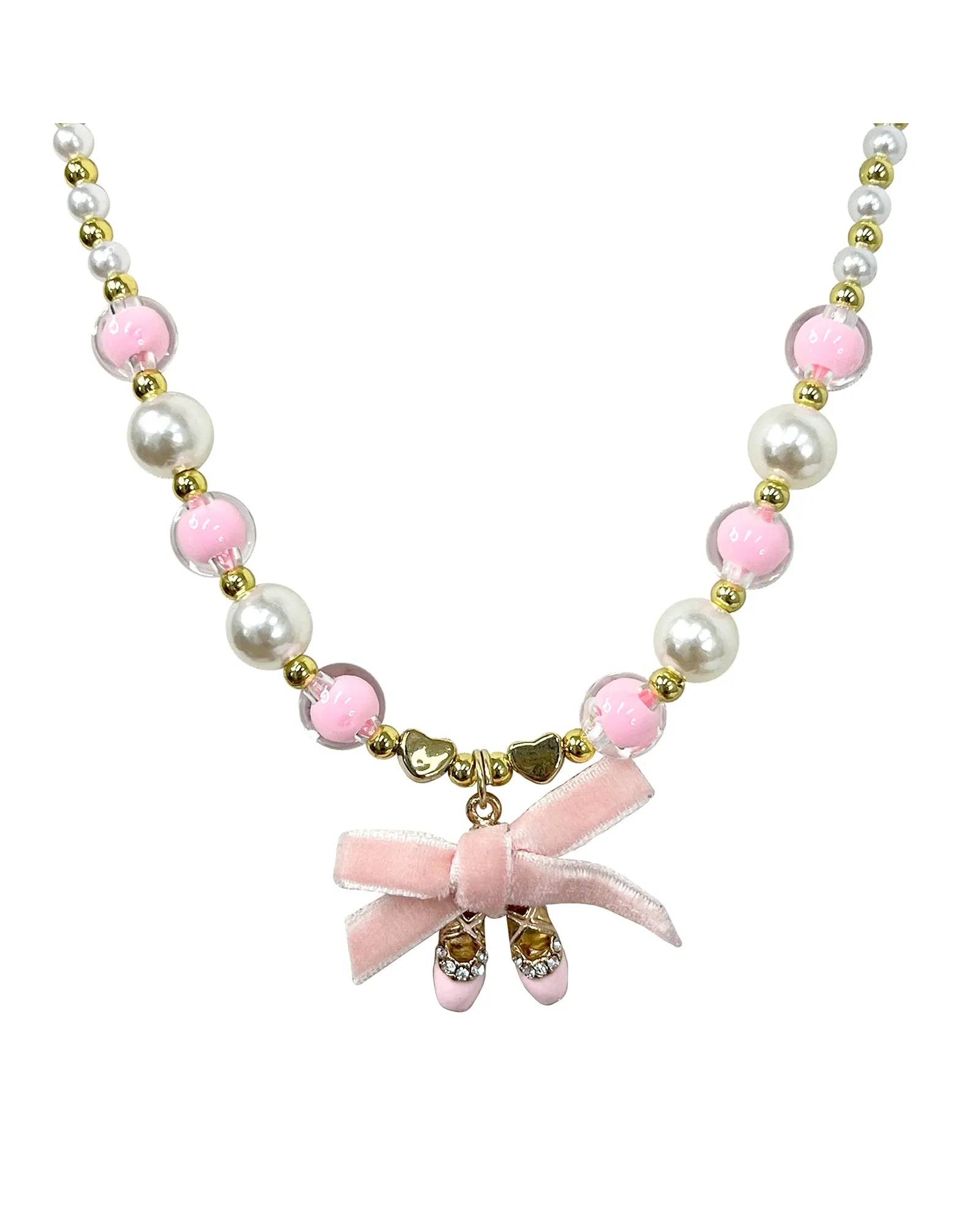 Pink Poppy Ballerina Necklace & Bracelet Set