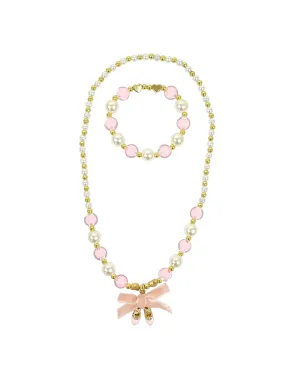 Pink Poppy Ballerina Necklace & Bracelet Set