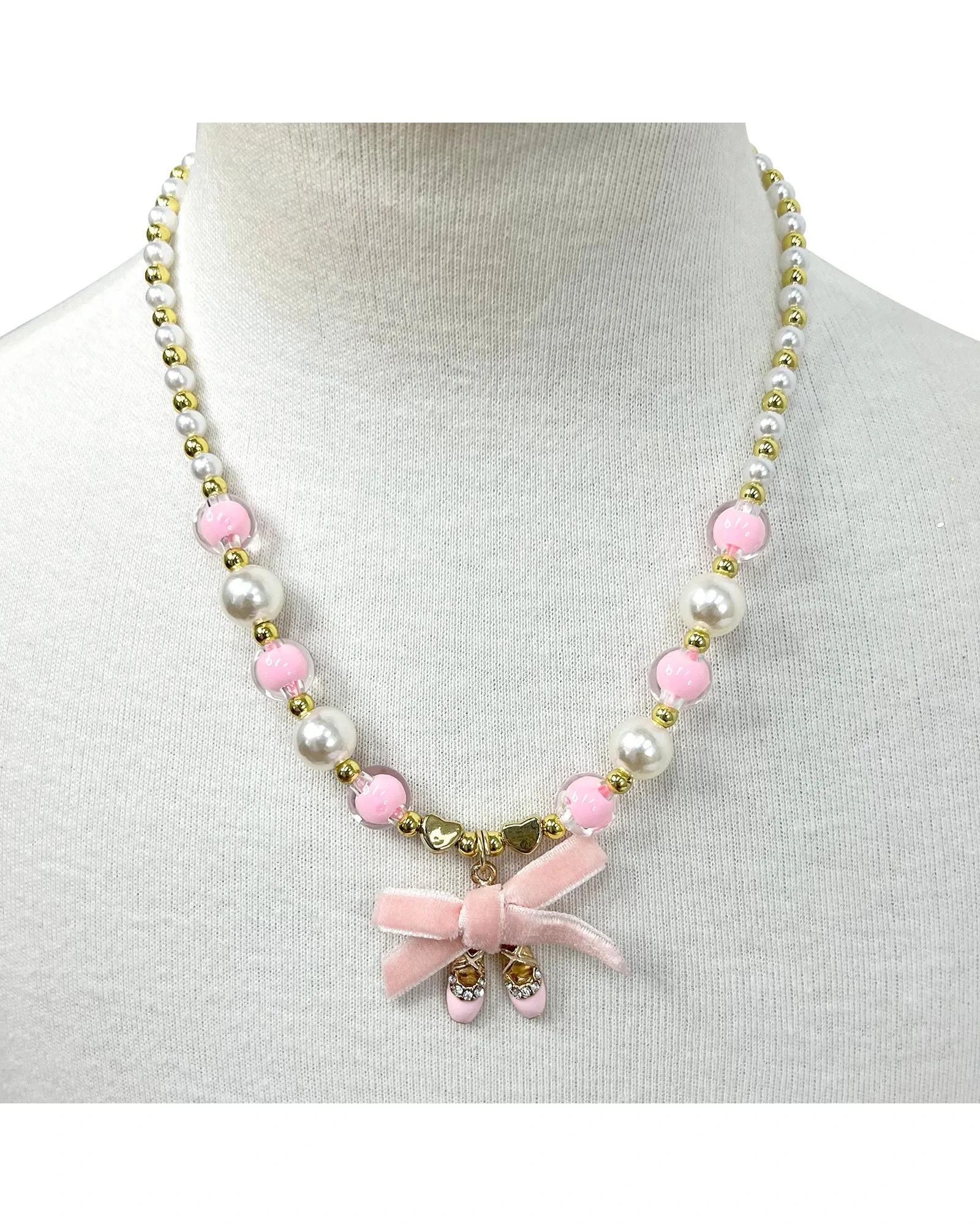 Pink Poppy Ballerina Necklace & Bracelet Set