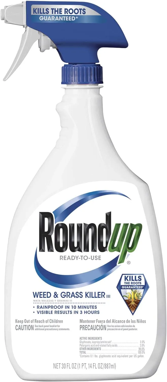 Roundup, 5003410 Weed and Grass Killer III Ready-to-Use Trigger Spray, 30-Ounce