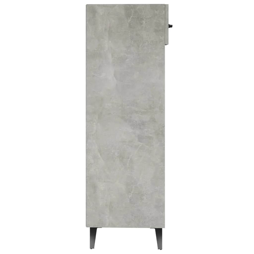 Shoe Cabinet Concrete Grey 30x35x105 cm Engineered Wood