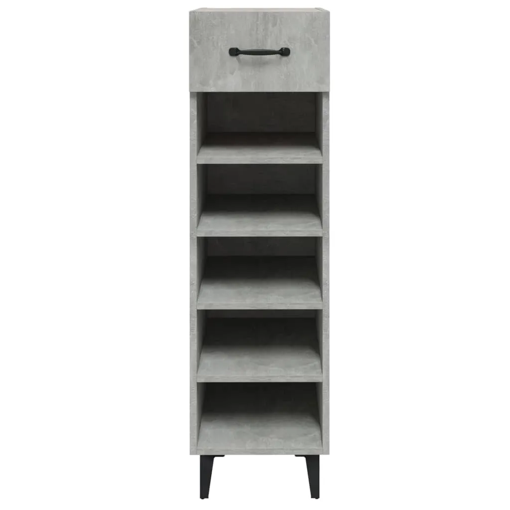 Shoe Cabinet Concrete Grey 30x35x105 cm Engineered Wood