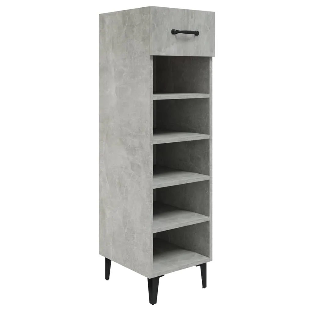 Shoe Cabinet Concrete Grey 30x35x105 cm Engineered Wood