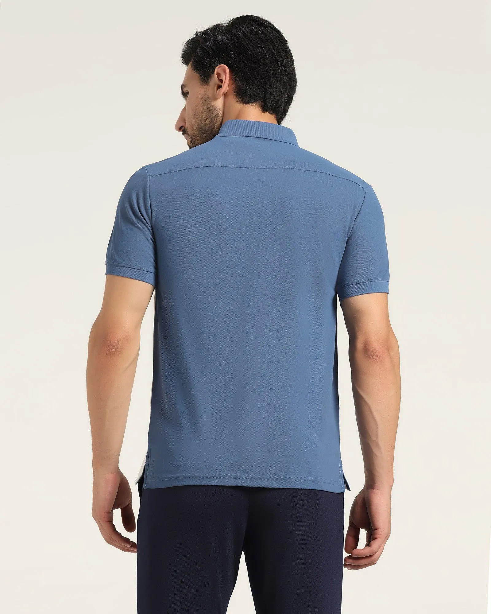 TechPro Polo Light Blue Solid T-Shirt - Golf