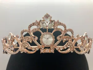 Tiara - Traditional Crystal and Rose Gold Design