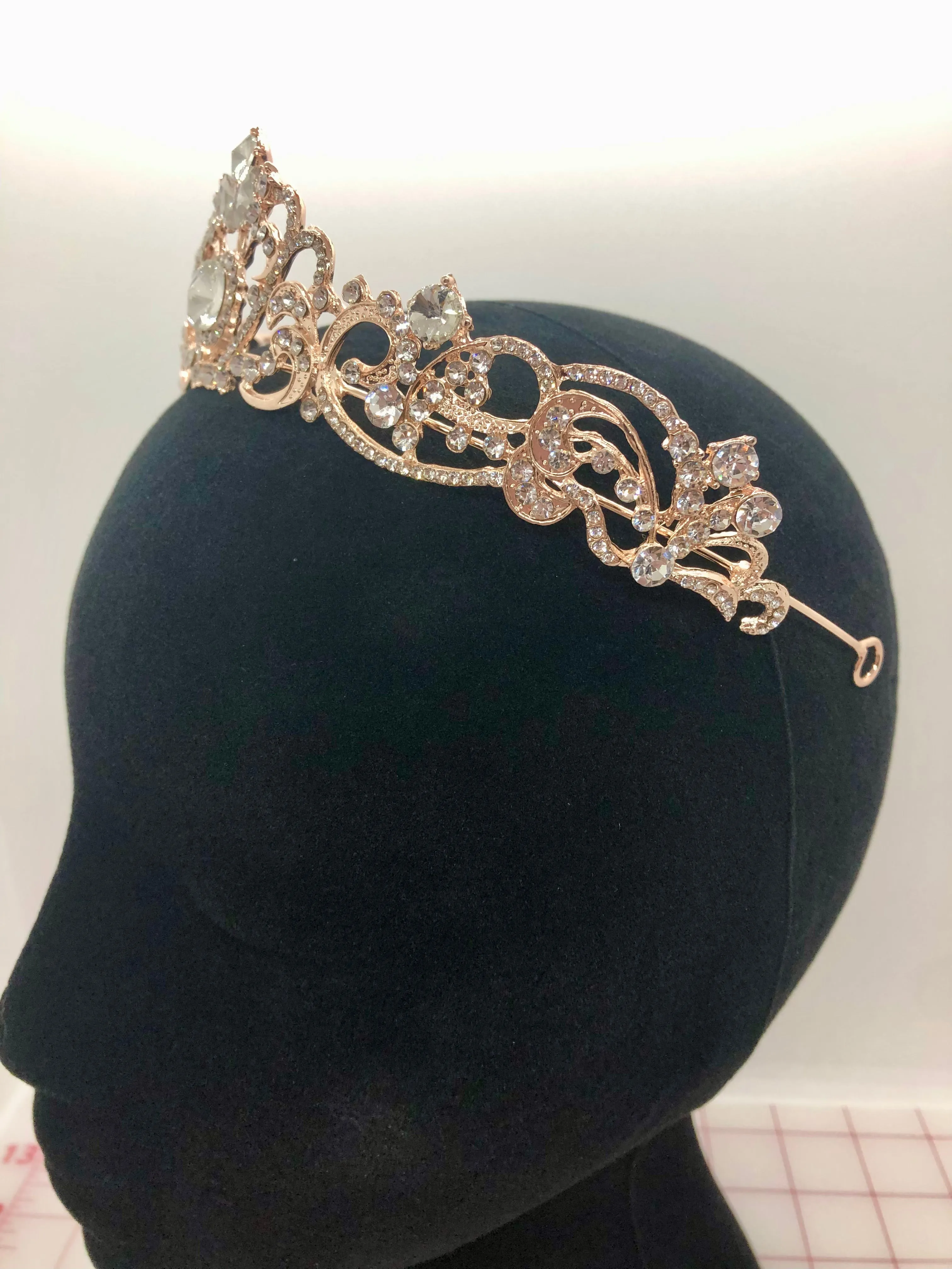 Tiara - Traditional Crystal and Rose Gold Design