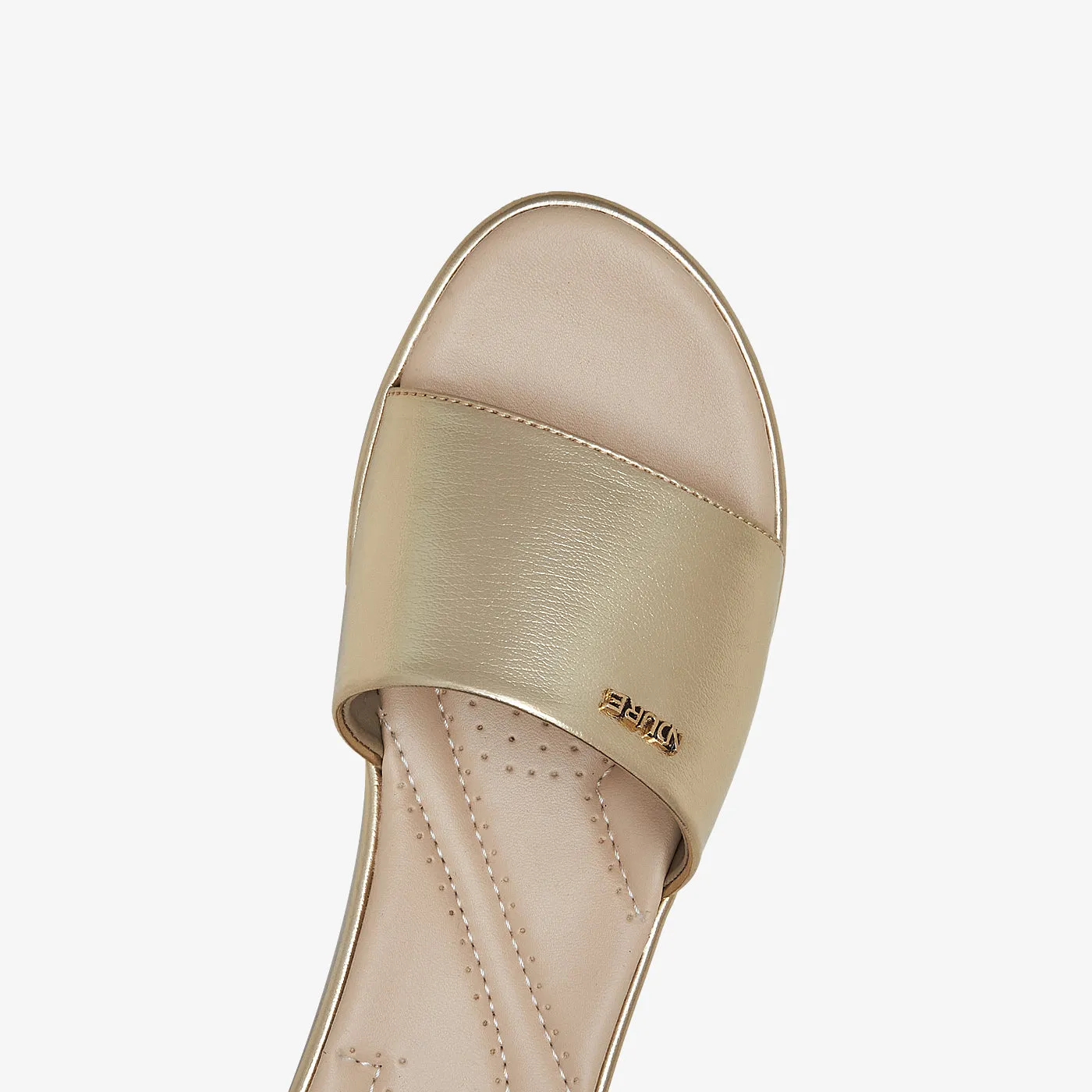 Women's Metallic Slides