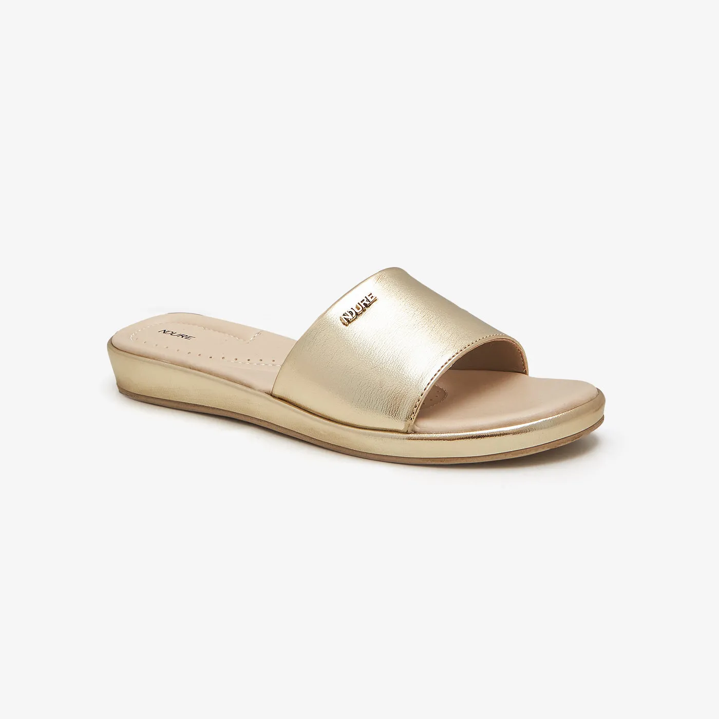 Women's Metallic Slides