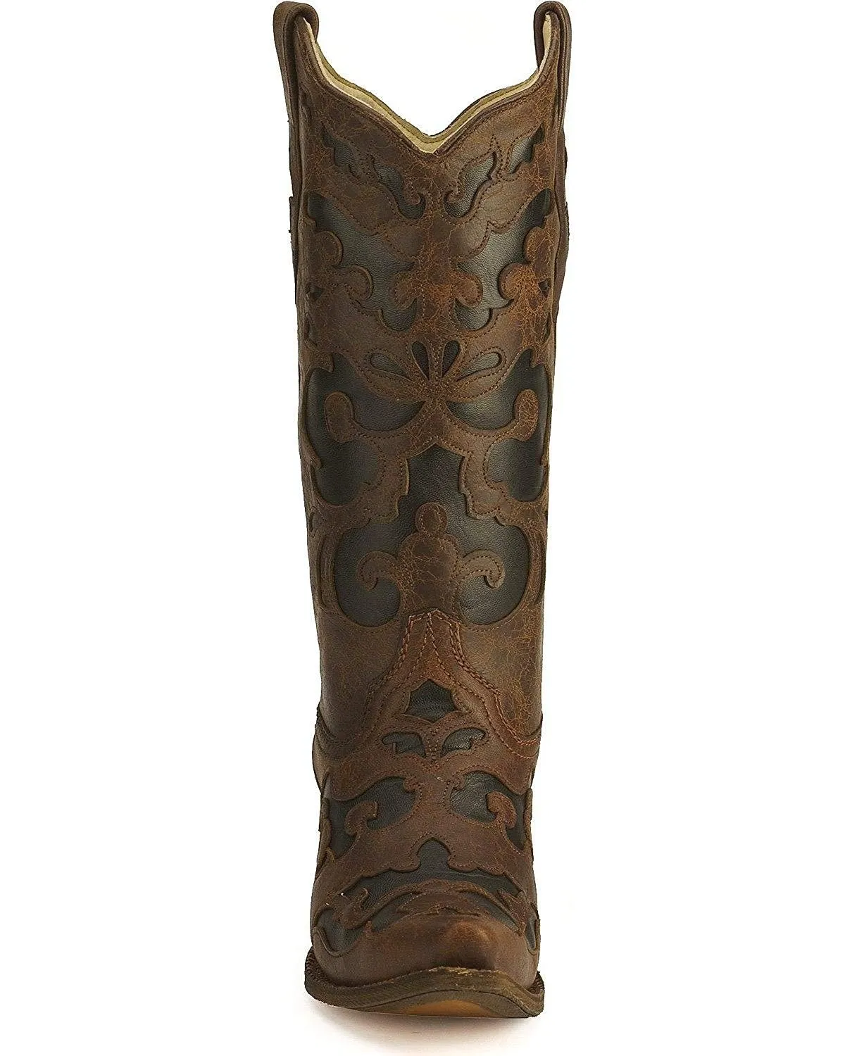 Women's Vintage Goat Inlay Fashion Boots - C1957